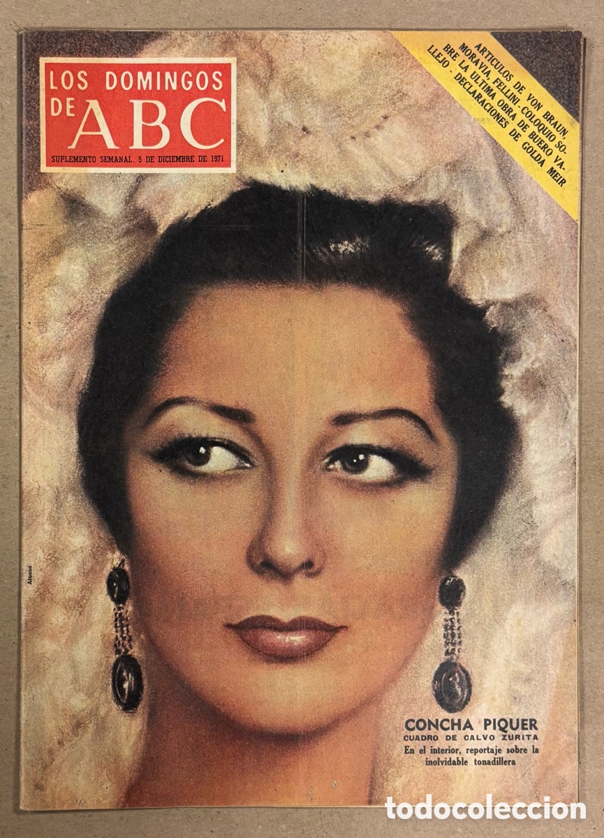 Coleccionismo de Los Domingos de ABC: LOS DOMINGOS DE ABC (1971). CONCHA PIQUER, AURORA BAUTISTA, GOLDA MIER,&hellip;