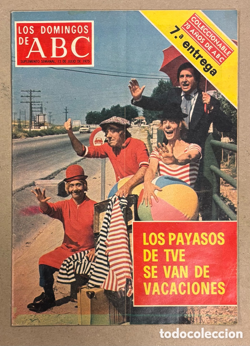 Coleccionismo de Los Domingos de ABC: LOS DOMINGOS DE ABC (1975). LOS PAYASOS DE LA TELE, MIGUEL DE LOS SANTOS,&hellip;