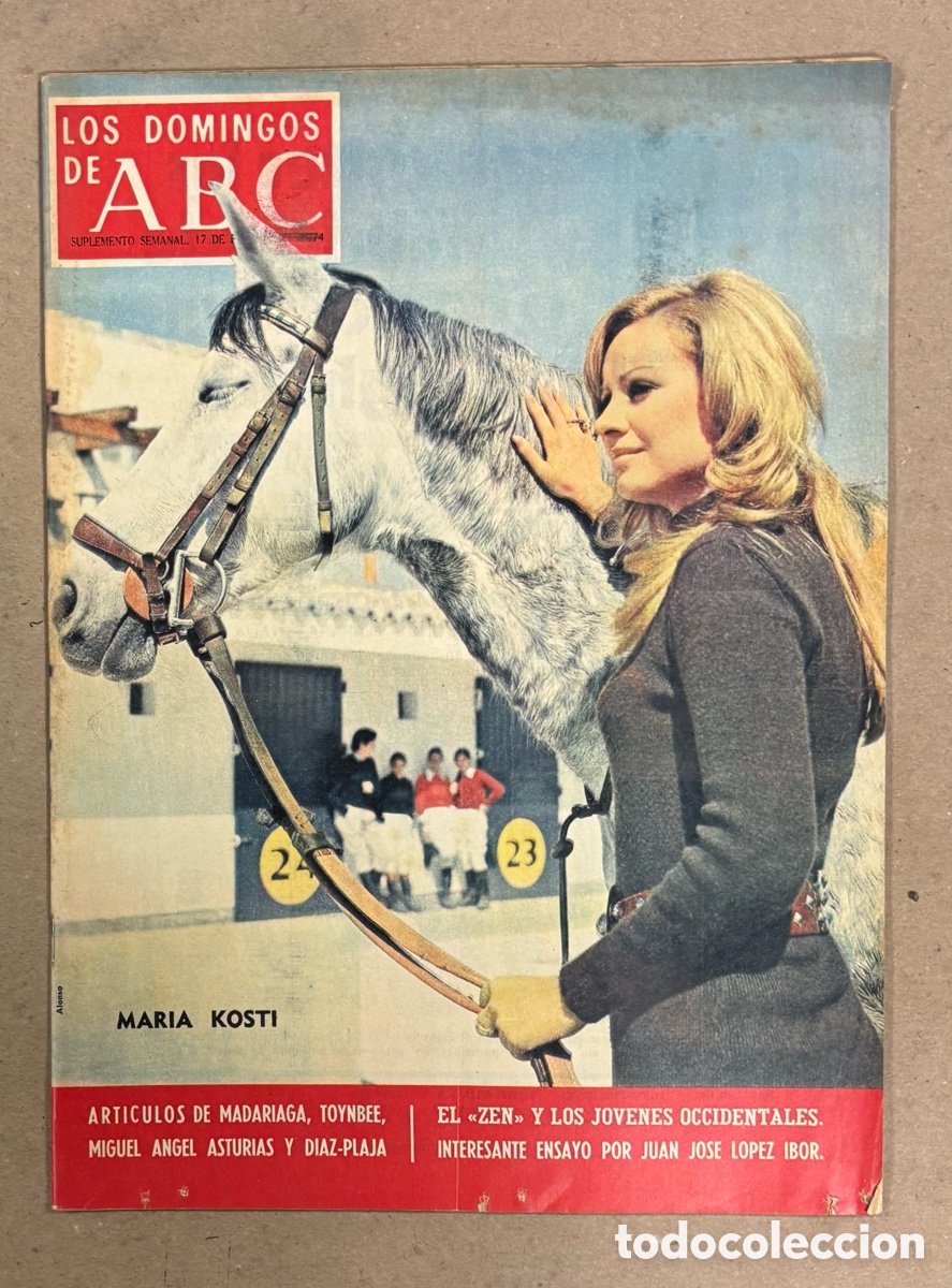 Coleccionismo de Los Domingos de ABC: LOS DOMINGOS DE ABC (1974). MAR&Iacute;A KOSTI,&hellip; VER SUMARIO EN FOTOGRAF&Iacute;AS.