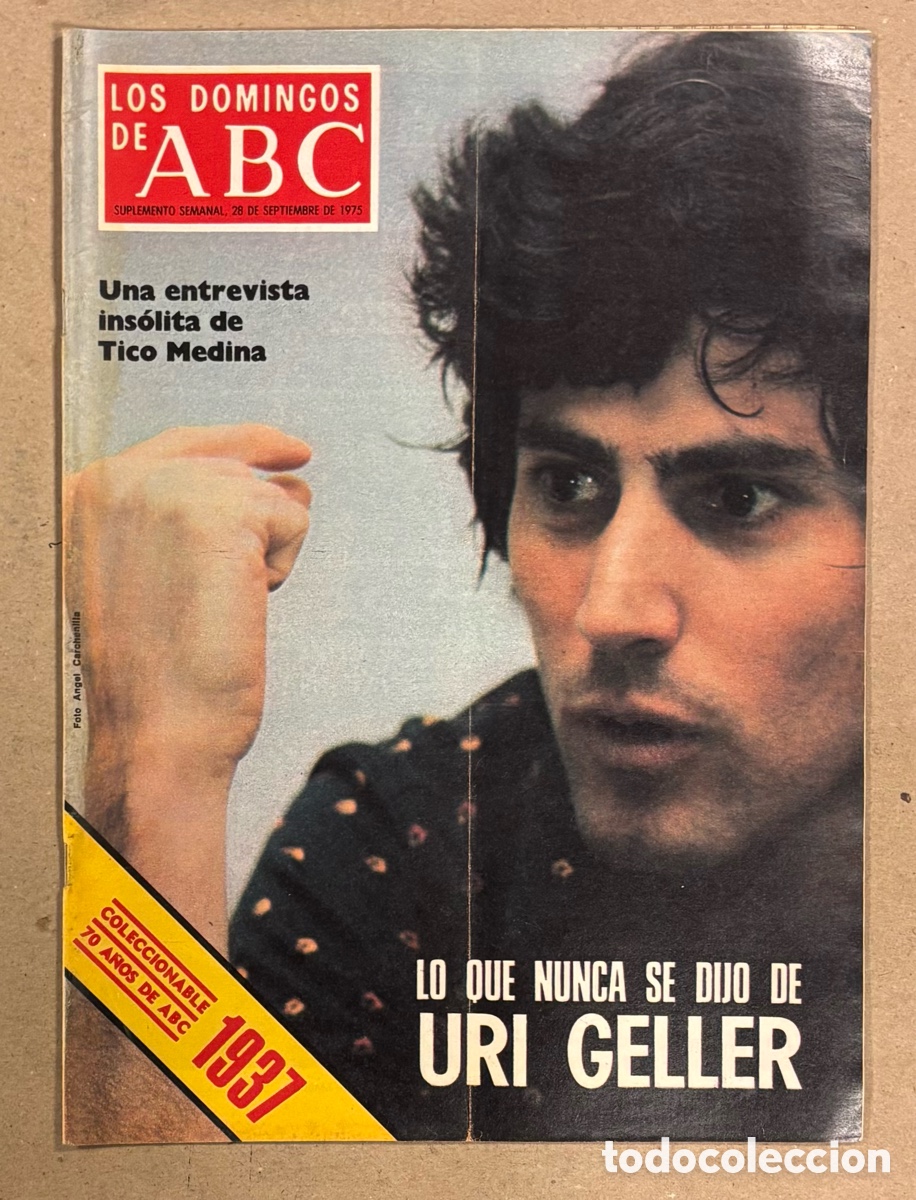 Coleccionismo de Los Domingos de ABC: LOS DOMINGOS DE ABC (1975). URI GELLER, NIKI LAUDA,.. VER SUMARIO EN FOTOGRAF&Iacute;AS