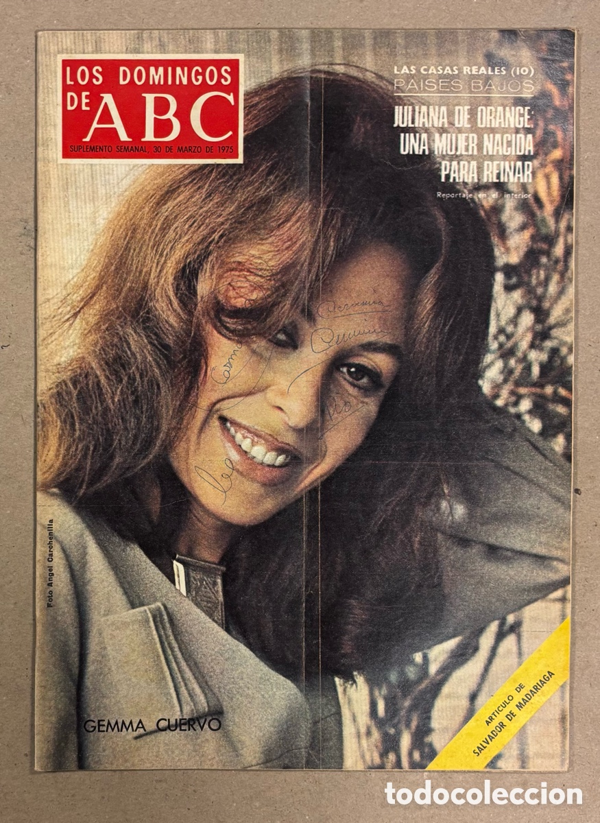 Coleccionismo de Los Domingos de ABC: LOS DOMINGOS DE ABC (1975). GEMMA CUERVO, MANOLO V&Aacute;ZQUEZ TORERO,&hellip;