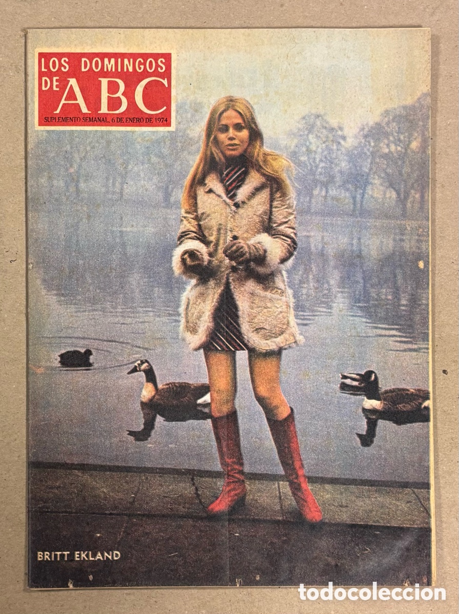 Coleccionismo de Los Domingos de ABC: LOS DOMINGOS DE ABC (1974). BRITT EKLAND, RAFAEL CANOGAR, MAR&Iacute;A JOS&Eacute; PRENDES, CARLA ARAQUE