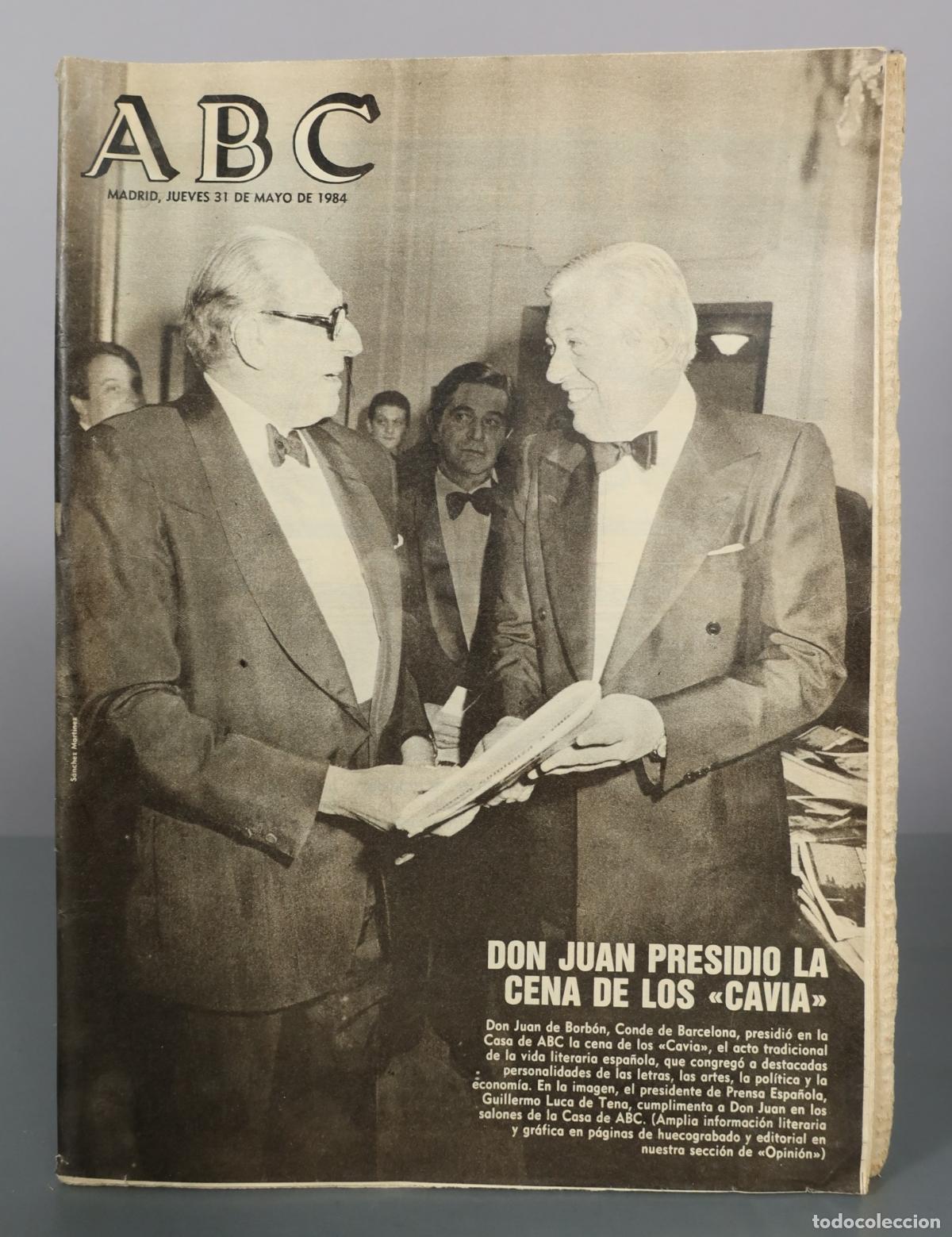 Coleccionismo de Los Domingos de ABC: ABC. DON JUAN PRESIDIO LA CENA DE LOS CAVIA