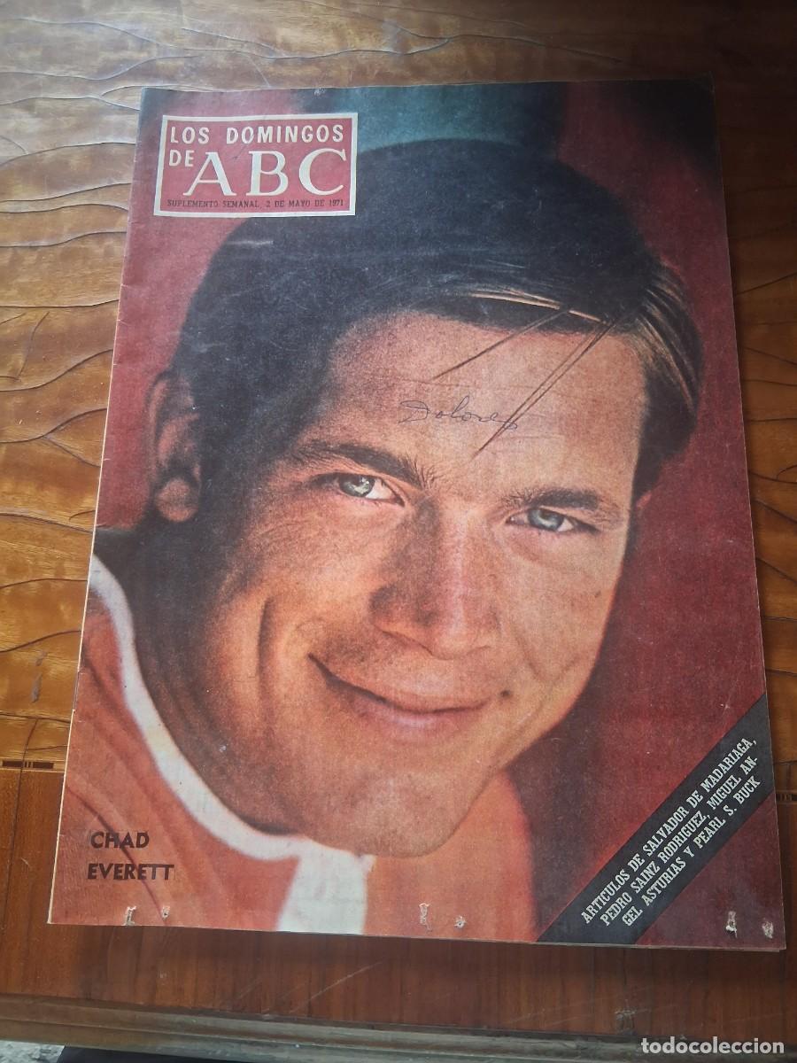 Coleccionismo de Los Domingos de ABC: SUPLEMENTO SEMANAL LOS DOMINGOS DE ABC 2 DE MAYO a&ntilde;o 1971 Chad Everett novela Manuel Halcon