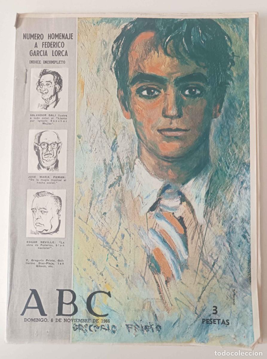 Coleccionismo de Los Domingos de ABC: Peri&oacute;dico ABC n&uacute;mero Homenaje a Federico Garc&iacute;a Lorca 6 de noviembre de 1966 Dal&iacute; Jose Mar&iacute;a Peman