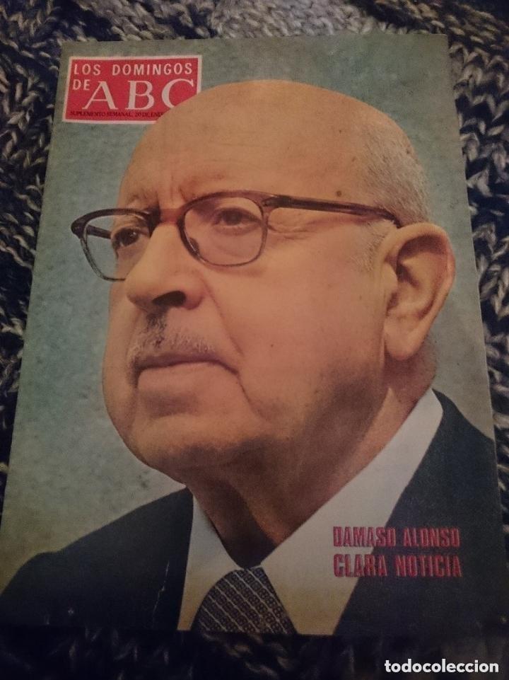 Coleccionismo de Los Domingos de ABC: LOS DOMINGOS DE A B C - 20 ENERO 1974 - CON INMA DE SANTIS - EN PORTADA DAMASO ALONSO