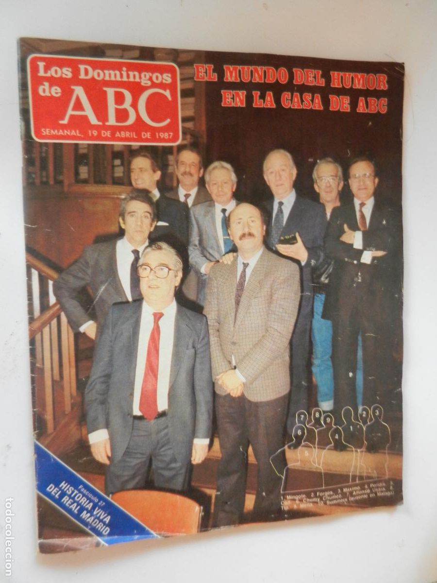 Coleccionismo de Los Domingos de ABC: LOS DOMINGOS DE ABC - 19-04-1987 - EL MUNDO DEL HUMOR EN LA CASA DE ABC
