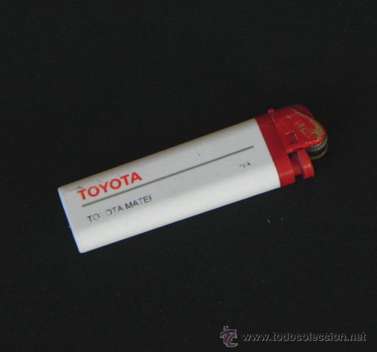 Mecheros: MECHERO TOYOTA - PUBLICIDAD DE COCHE - GASTADO - TIENE REGULADOR DE LLAMA - TRANSPORTE TABACO