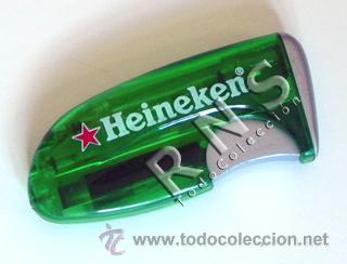 Mecheros: RARO MECHERO VERDE DE HEINEKEN - PUBLICIDAD DE CERVEZA - BEBIDA - RECARGABLE