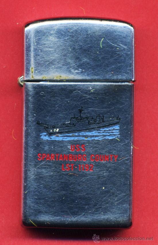 Mecheros: MECHERO ENCENDEDOR MARCA ZIPPO , USS SPARTANBURG COUNTY , BARCO , ANTIGUO, VER FOTOS, ORIGINAL