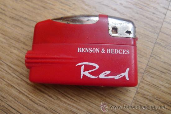 Mecheros: Mechero Ronson de plastico rojo - Foto 5