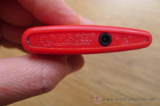 Mecheros: Mechero Ronson de plastico rojo - Foto 4