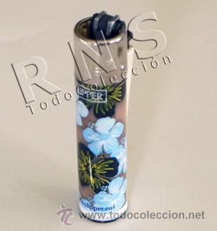 Mecheros: MECHERO CLIPPER CON DIBUJO DE FLORES -- NO TIENE GAS -- OTROS EN VENTA