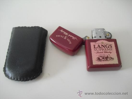 Mecheros: ENCENDEDOR TIPO ZIPPO. WHISKY LANGS Supreme. MECHERO DE ALCOHOL O GASOLINA