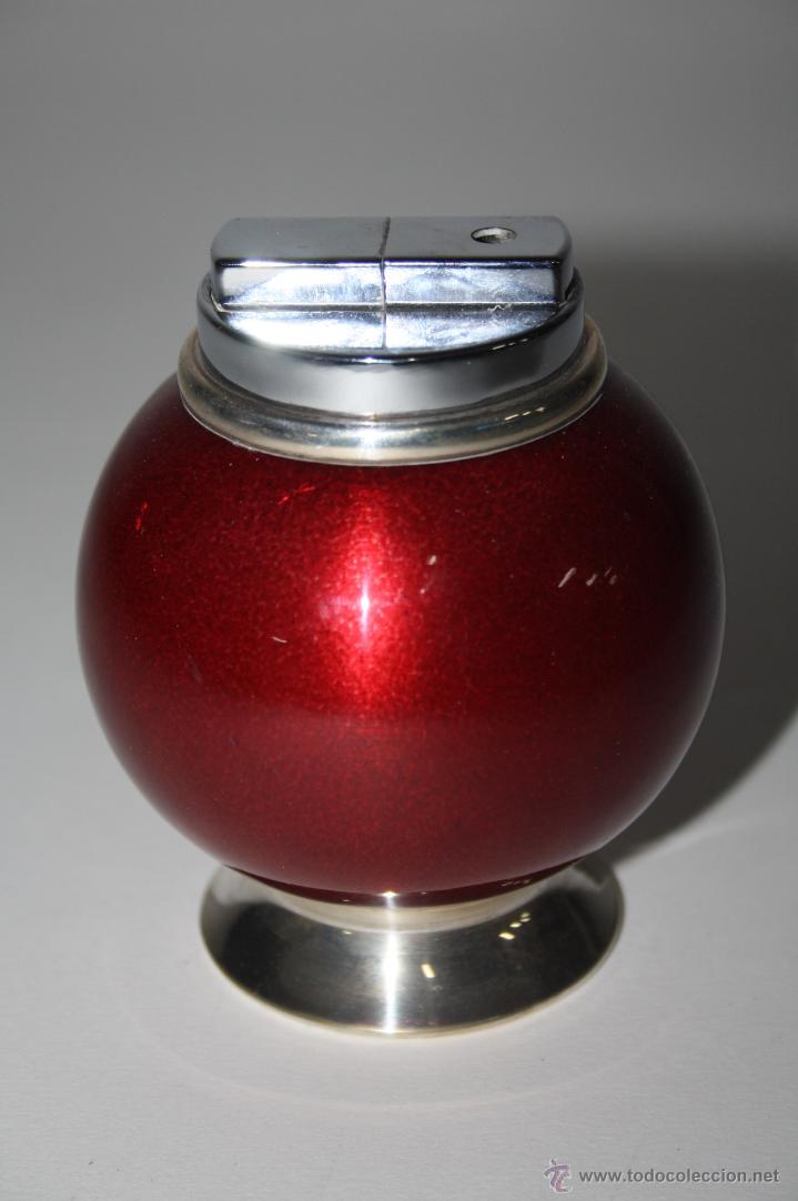 Mecheros: MECHERO EN PLATA DE LEY ESMALTE ROJO - Foto 1