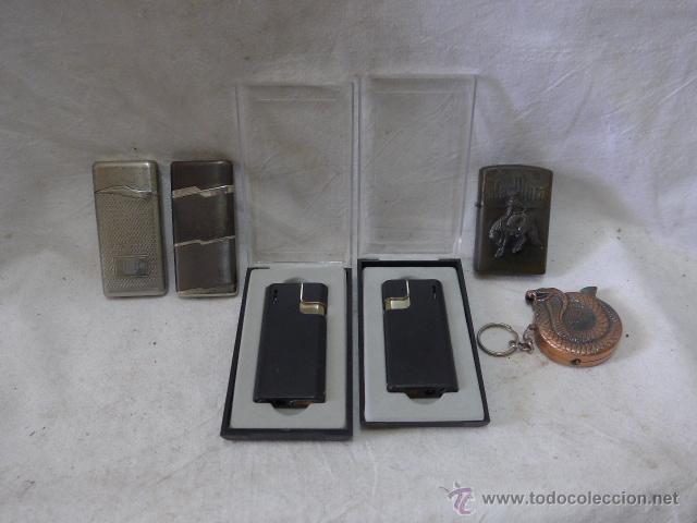 Mecheros: Lote de 6 mechero antiguos - Foto 1