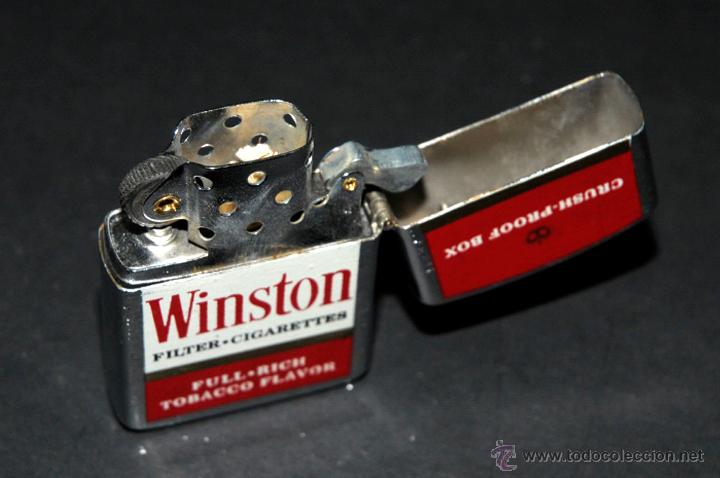 Mecheros: encendedor tipo zippo con marca Winston