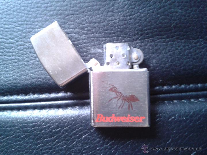 Mecheros: Mechero encendedor tipo Zippo (no es esta marca) publicidad cerveza Budweiser sin usar nuevo (REF J)