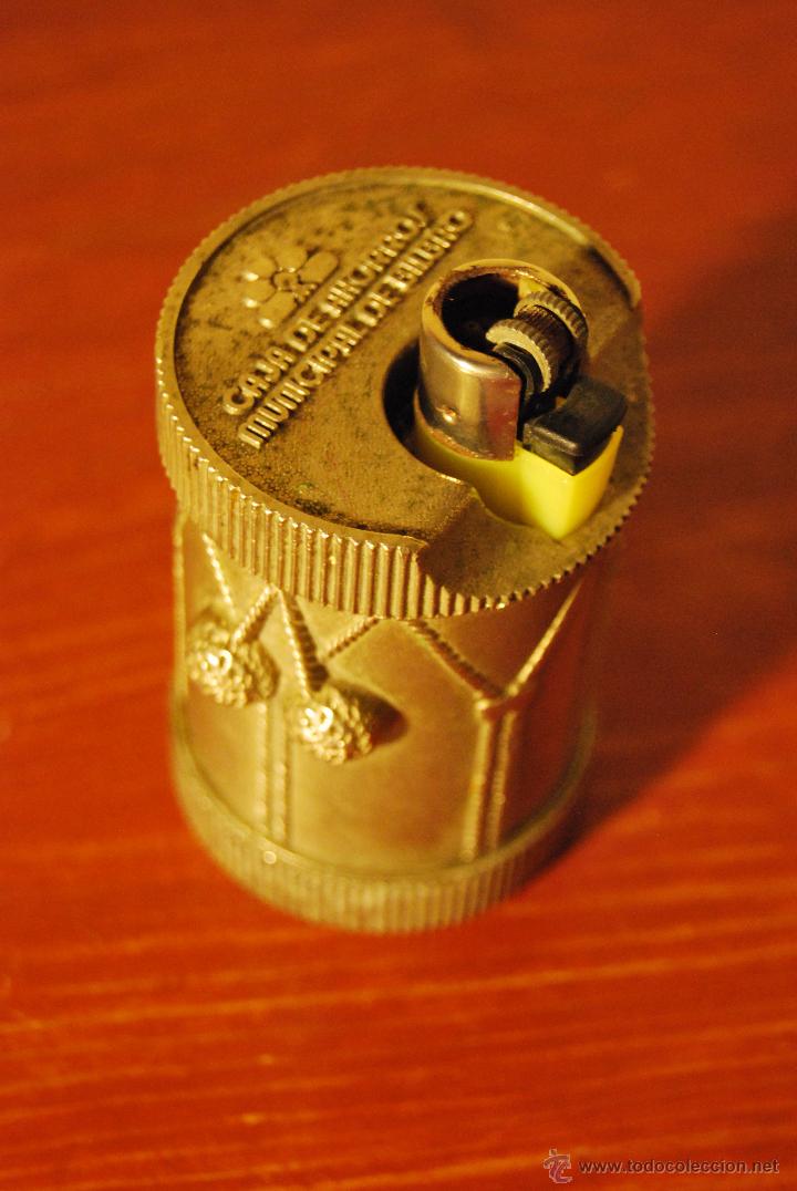 Mecheros: PORTAMECHEROS DE METAL - MECHERO CLIPPER - ENCENDEDOR - CAJA DE AHORROS MUNICIPAL DE BILBAO - TAMBOR