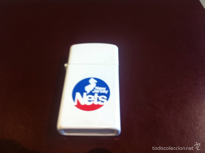 Mecheros: Mechero tipo zippo NBA New Jersey Nets. A&ntilde;os 70-80