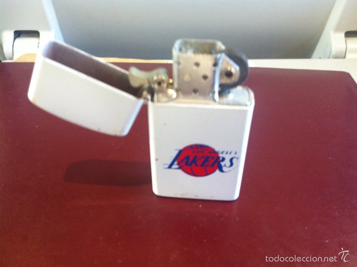Mecheros: Mechero tipo zippo NBA Los Angeles Lakers. A&ntilde;os 70-80