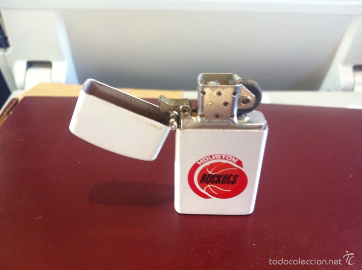 Mecheros: Mechero tipo zippo NBA Houston Rockets. A&ntilde;os 70-80
