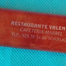 Mecheros: MECHERO DE RESTAURANTE VALENTÍN - CAFETERÍA MARBEL. TORRIJOS.