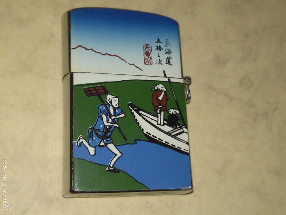 Mecheros: MECHERO TIPO ZIPPO - SUN PEARL - LACADO CON MOTIVOS ORIENTALES