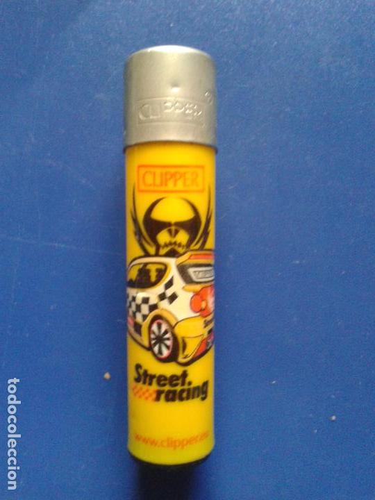 Mecheros: MECHERO ENCENDEDOR CLIPPER AMARILLO , COCHE STREET RACING