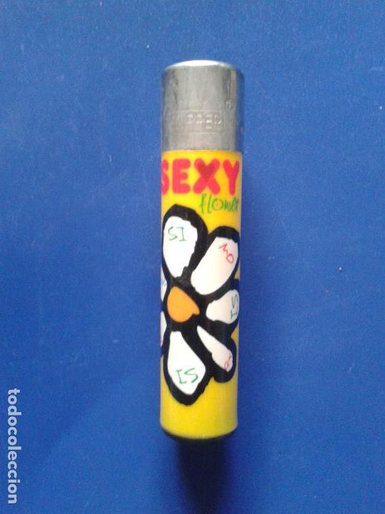 Mecheros: MECHERO ENCENDEDOR CLIPPER AMARILLO , SEXY FLOWER