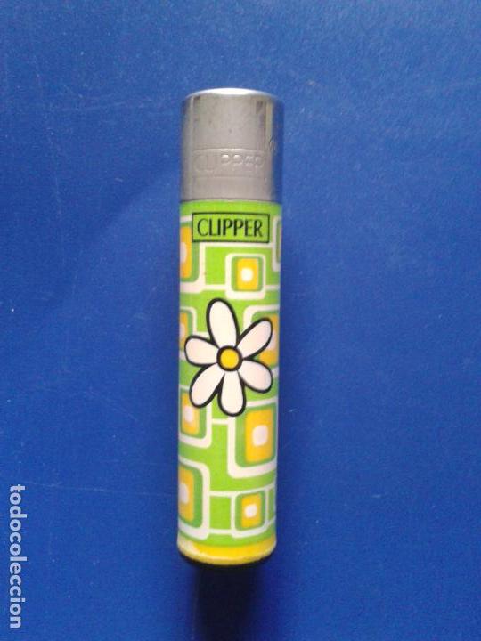 Mecheros: MECHERO ENCENDEDOR CLIPPER AMARILLO , FLOR