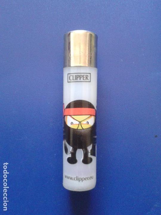 Mecheros: MECHERO ENCENDEDOR CLIPPER BLANCO , NINJA EMOTICONO