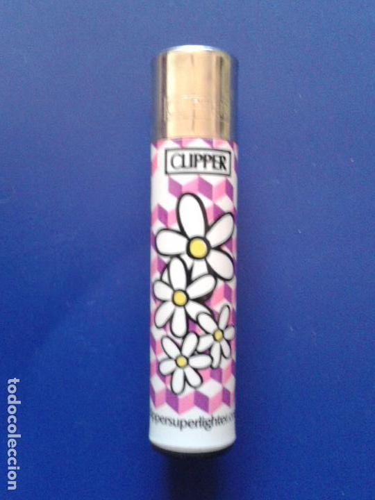 Mecheros: MECHERO ENCENDEDOR CLIPPER BLANCO , FLORES FLOR
