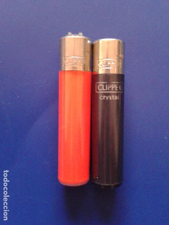 Mecheros: LOTE DE 2 MINI MECHERO ENCENDEDOR CLIPPER NARANJA Y NEGRO