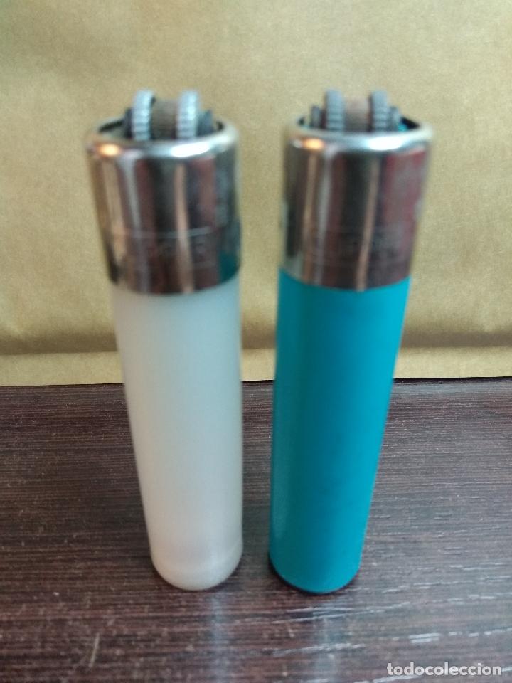 Mecheros: LOTE MECHEROS CLIPPER AZUL Y BLANCO