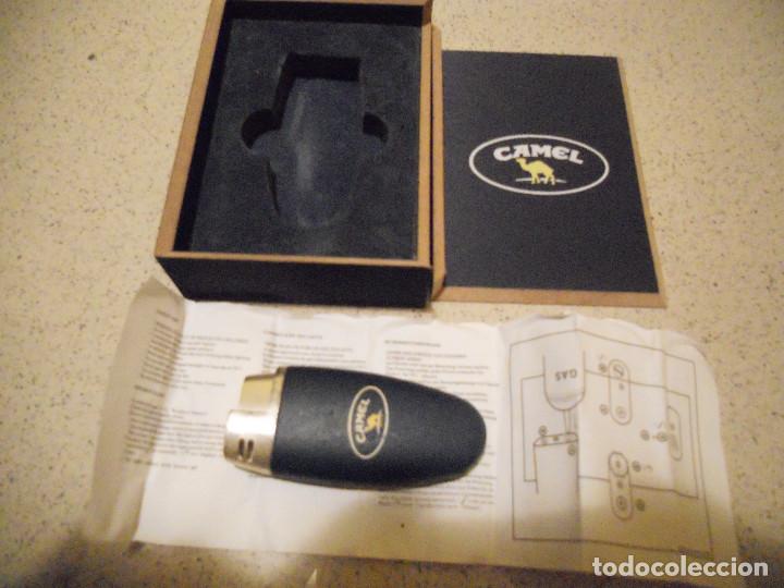Mecheros: ANTIGUO MECHERO CAMEL EN CAJA DE MADERA MODELO 2 FUNCIONANDO - Foto 3