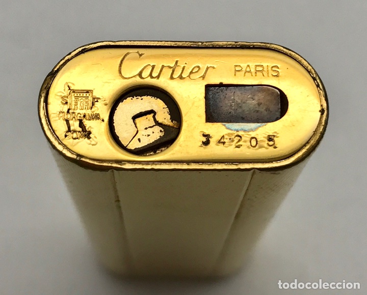 encendedor cartier original paris oro plaque