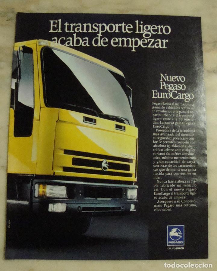 Mecheros: HOJA PUBLICIDAD SACADA REVISTA A&Ntilde;OS 90 PEGASO