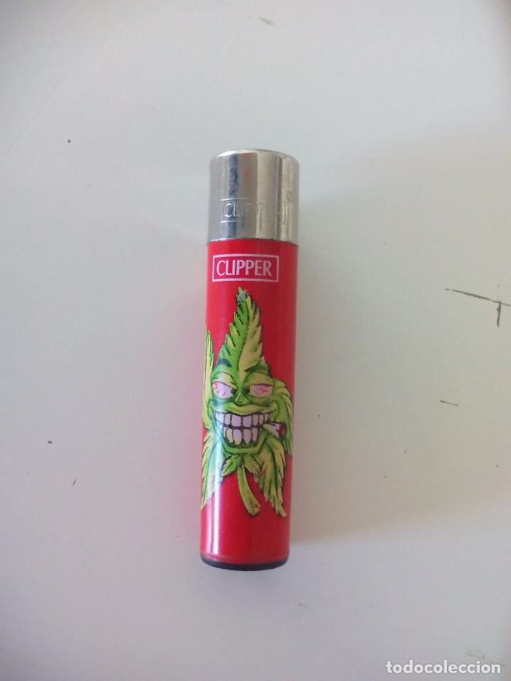 Mecheros: Mechero clipper. Marihuana, pez. Encendedor. Lighter
