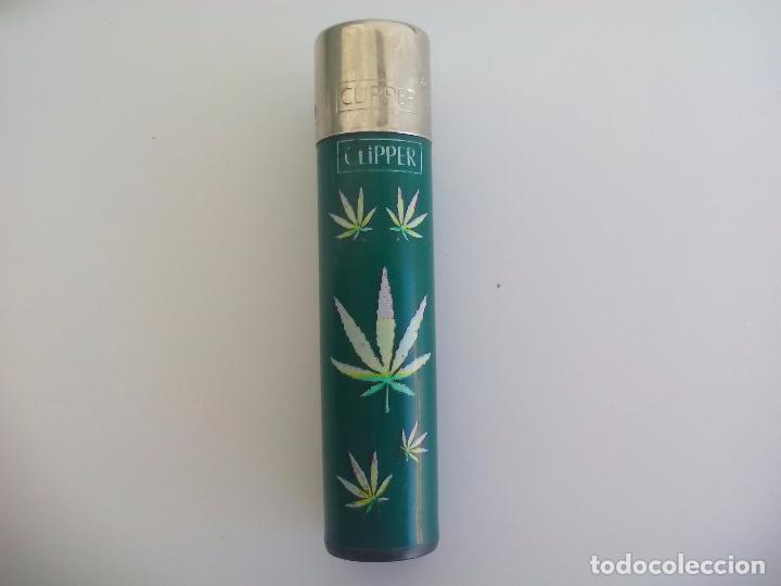 Mecheros: MECHERO CLIPPER. Verde Marihuana. Encendedor. LIGHTER