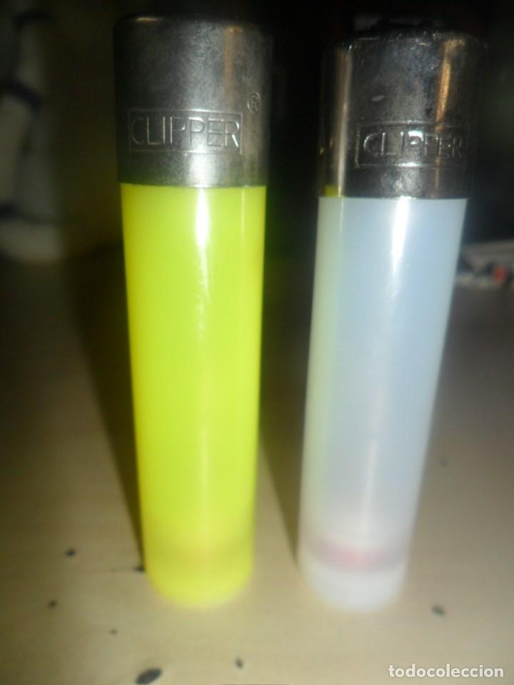 Mecheros: LOTE MECHERO CLIPPER - AMARILLO Y BLANCO TRANSLUCIDO - RECARGABLE