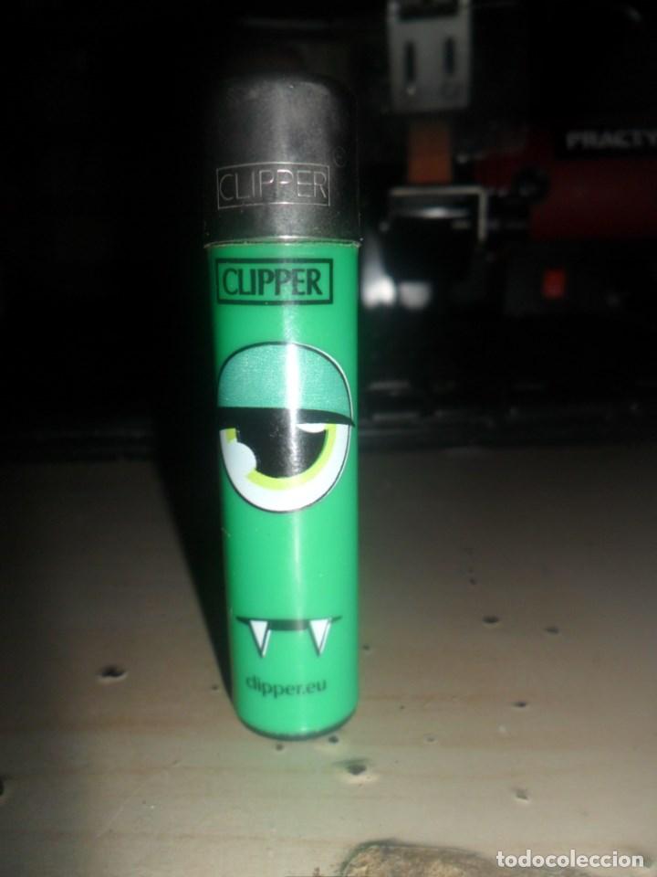 Mecheros: MECHERO CLIPPER - VAMPIRO DRACULA - VERDE - RECARGABLE
