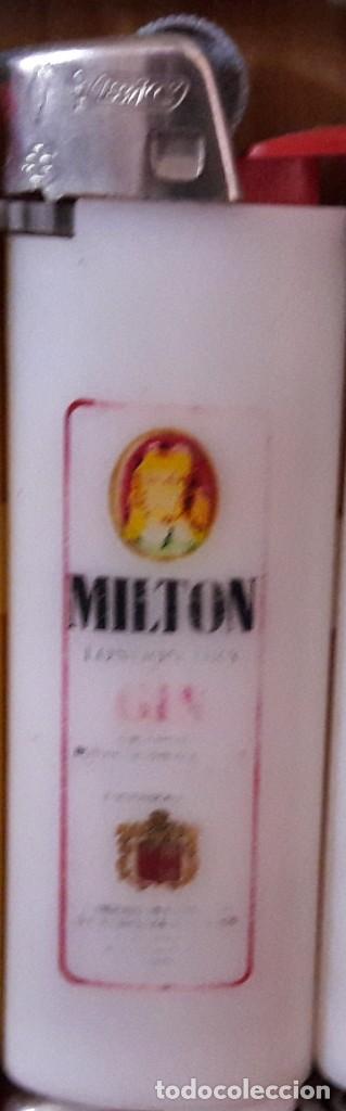 Mecheros: mechero, encendedor de publicidad Ginebra Milton.