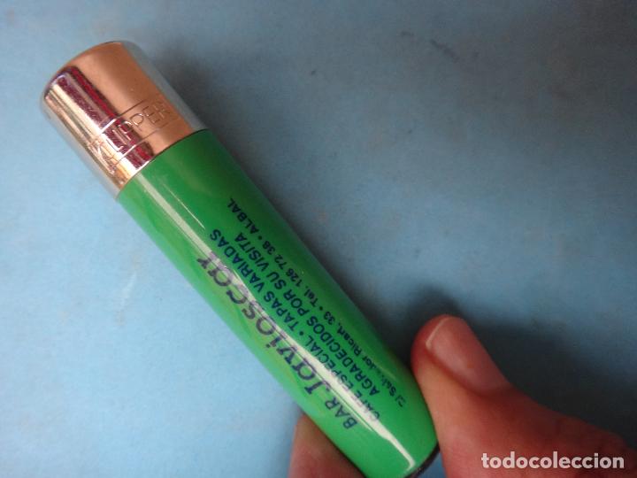 Mecheros: MECHERO ENCENDEDOR CLIPPER , PUBLICIDAD ,BAR JAVIOSCAR ALBAL VALENCIA , RASCADOR REDONDO , ORIGINAL