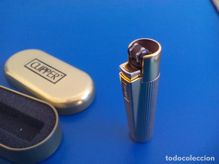 Mecheros: MECHERO CLIPPER. DE METAL DORADO CON CAJA. Encendedor MET&Aacute;LICO. LIGHTER