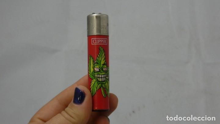 Mecheros: MECHERO CLIPPER HOJA DE MARIHUANA