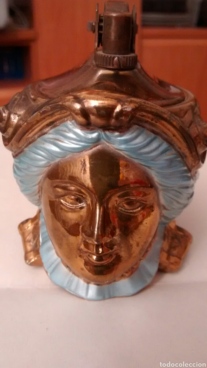 Mecheros: PIPA DE METAL CON FORMA DE CARA DE MUJER PARA MECHERO - Foto 1