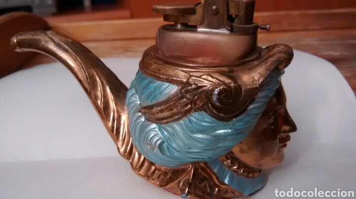 Mecheros: PIPA DE METAL CON FORMA DE CARA DE MUJER PARA MECHERO - Foto 2