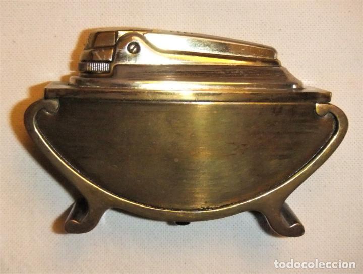 Mecheros: ENCENDEDOR RONSON DE SOBREMESA DE BRONCE - Foto 10