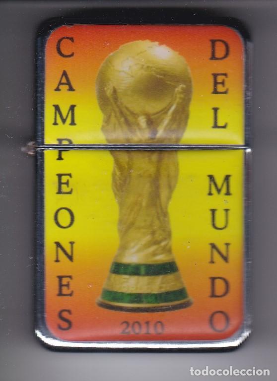 Mecheros: ENCENDEDOR TIPO ZIPPO DE ESPA&Ntilde;A CAMPEONA DEL MUNDO (FUTBOL-FOOTBALL)